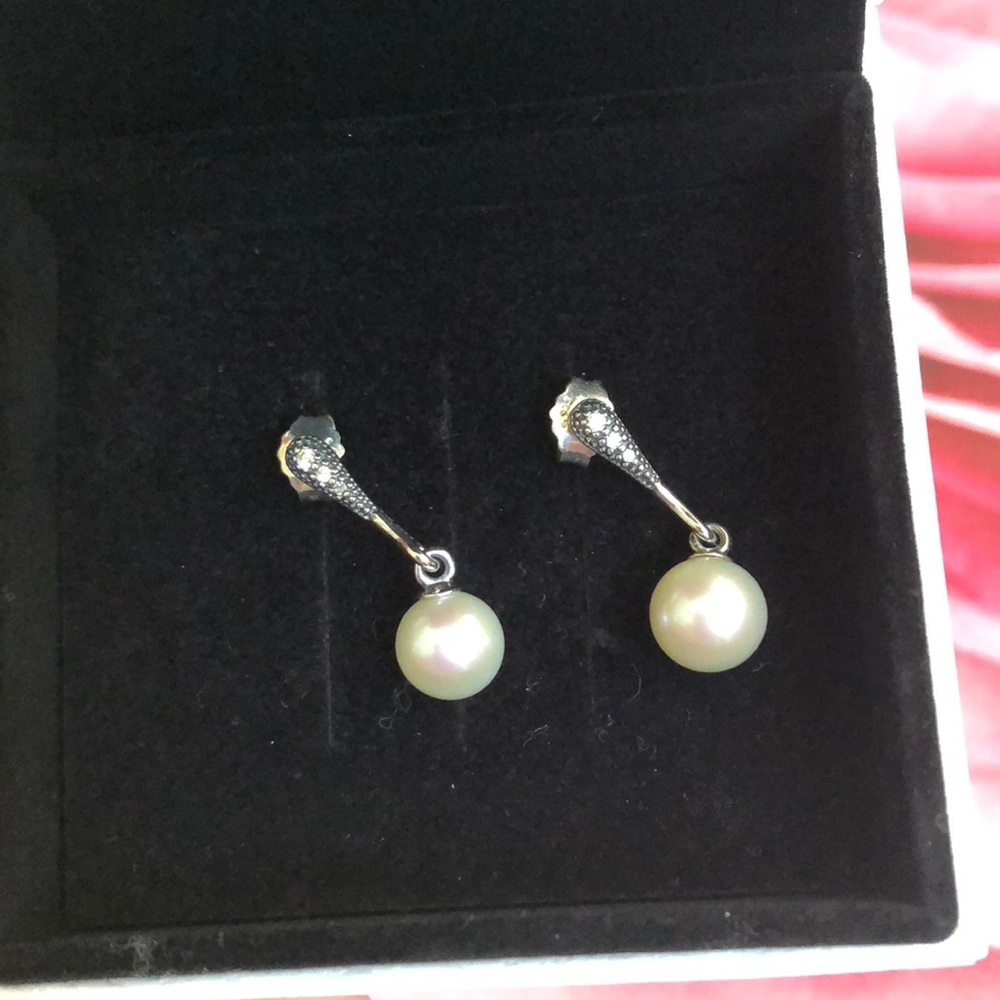 Pandora Elegant Beauty Hanging Earrings